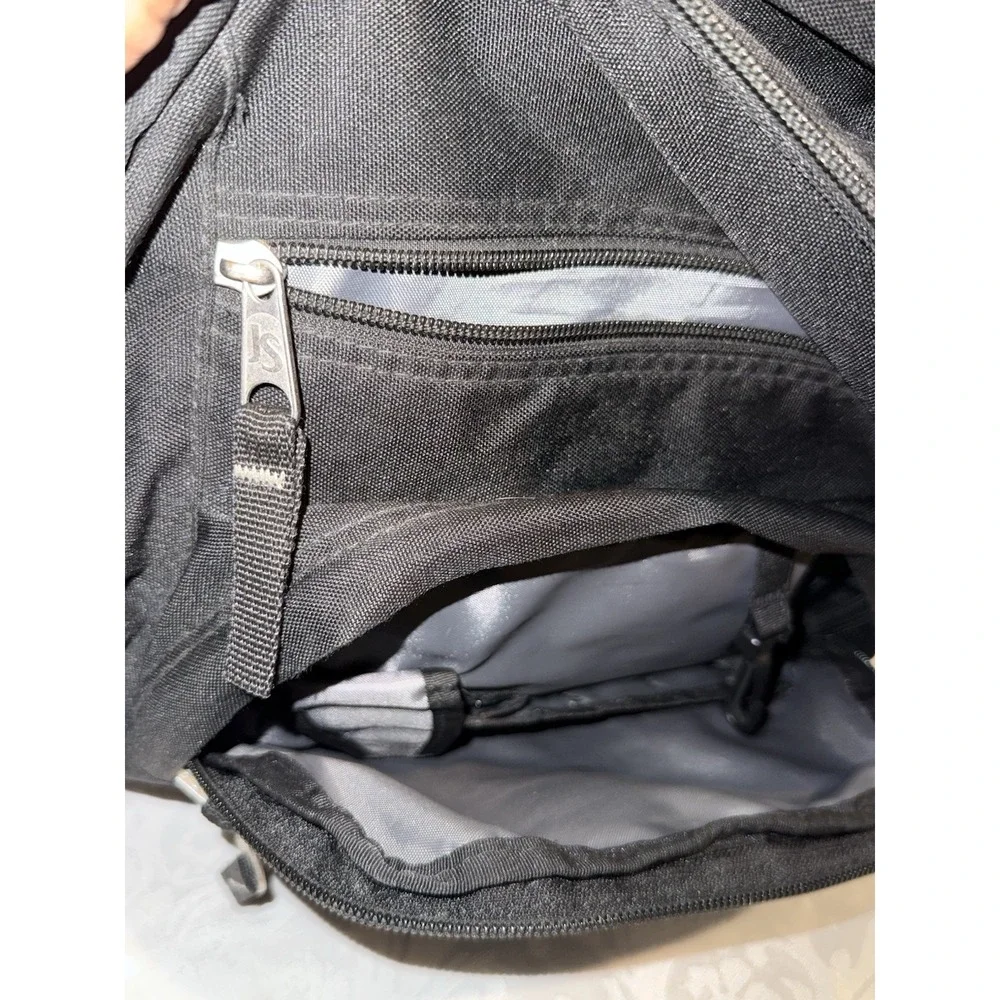 JanSport Black Backpack Multi Compartment School Or Travel Some Spots At Front